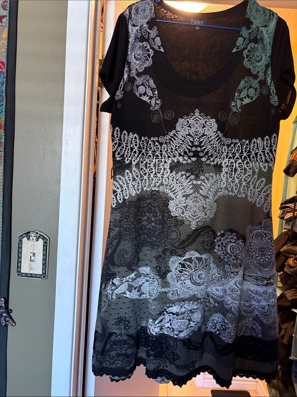 Papillon Black Sheer Knit Top